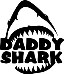 Free Free 214 Daddy Shark Svg Black And White SVG PNG EPS DXF File