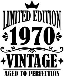 Download Limited Edition 1970 Vintage Aged To Perfection Svg Files Svgdesigns Com