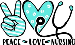 Download Peace Love Nurse Svg Files Svgdesigns Com