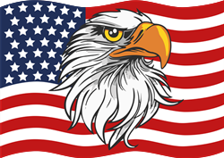 American by birth, patriot by choice, USA flag and eagle - free svg file  for members - SVG Heart