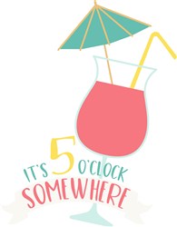 Download Its Five O Clock Somewhere Svg File Svg Designs Svgdesigns Com