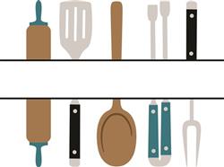 Kitchen Utensils Split · Creative Fabrica