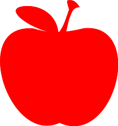 red apple silhouette