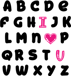 Free Free 343 Abc I Love You Svg Free SVG PNG EPS DXF File