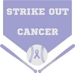 Strike Out Cancer svg design, Breast Cancer Awareness svg, Baseball saying,  Silhouette Cameo, iron on transfer, Cutting File