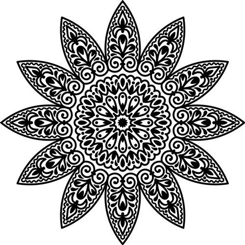 Download Sunflower Mandala Outline Svg File Svg Designs Svgdesigns Com