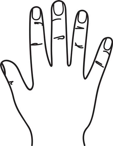 black hand outline