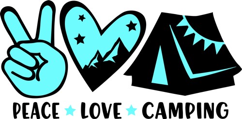 Peace Love Camping Svg File Svg Designs Svgdesigns Com