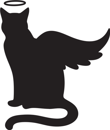 Download Angel Cat Silhouette Svg File Svg Designs Svgdesigns Com