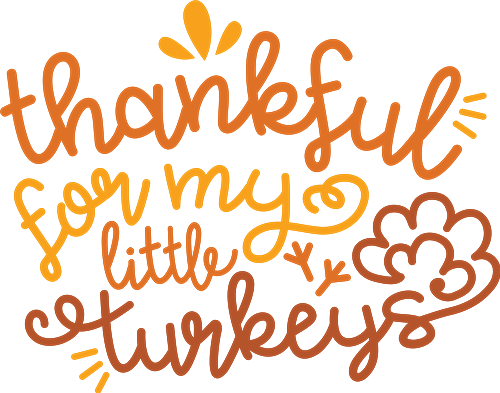 Pretty Little Turkey SVG Cutting File Thankful Thanksgiving 