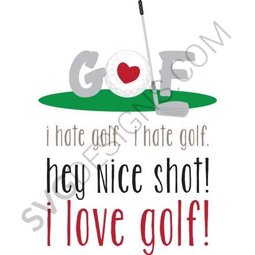 I Love Golf Svg File Sayings Svg Designs Svgdesigns Com