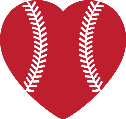 Baseball Heart Clipart