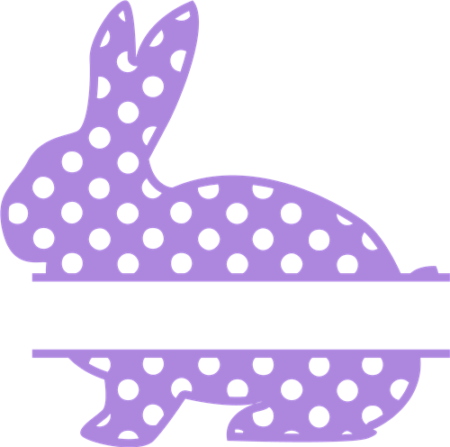 Download Polka Dot Easter Bunny Name Split Svg File Svg Designs Svgdesigns Com