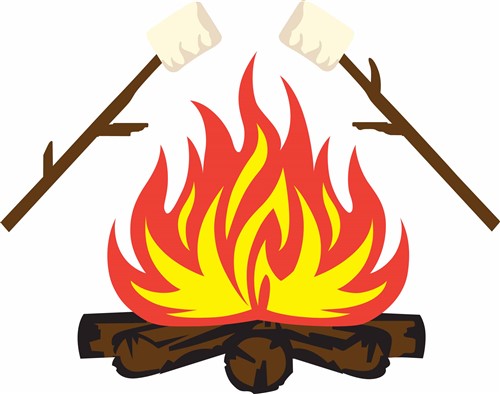 Roasting Marshallows over a Fire-Pit SVG Cut File
