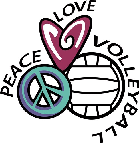 Download Peace Love Volleyball Svg File Svg Designs Svgdesigns Com