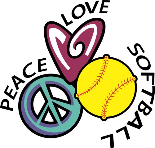 Download Peace Love Softball Svg File Svg Designs Svgdesigns Com