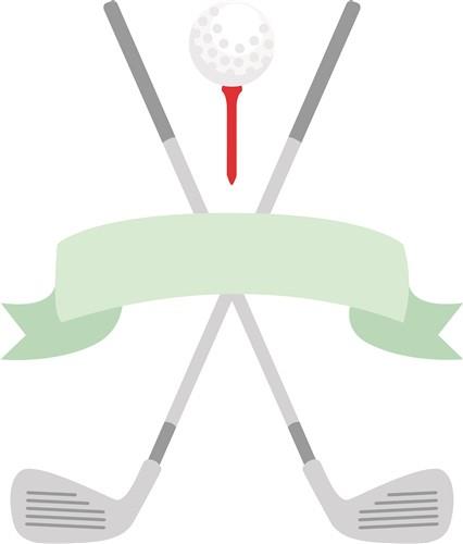 Golf Icon Crossed Golf Clubs Or Sticks With Ball On Tee Vector Illustration  Stock Illustration - Download Image Now - iStock