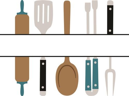 Kitchen Tools SVG Set, Frying Pan Svg, Cooking Utensils PNG, Chef