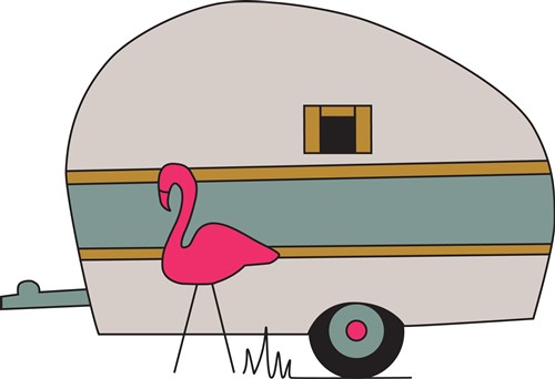 Download Camper With Flamingo Svg File Svg Designs Svgdesigns Com