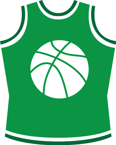 Green Basketball Jersey Clipart SVG PNG JPG Basketball 