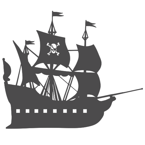 Phantom Pirate Ship Papercut SVG