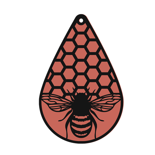 Download Honeycomb Bee Earring Svg File Svg Designs Svgdesigns Com