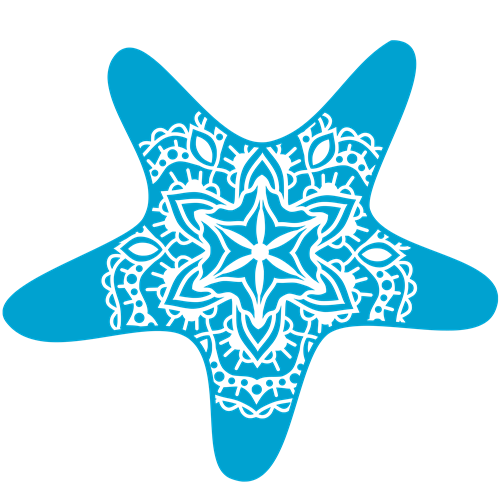 Download Starfish With Floral Mandala Svg File Svg Designs Svgdesigns Com