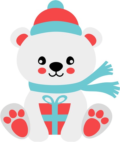 Download Kawaii Christmas Polar Bear Svg File Svg Designs Svgdesigns Com