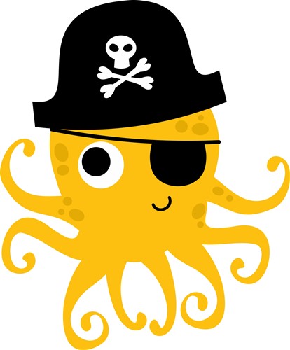 Download Kawaii Pirate Octopus Svg File Svg Designs Svgdesigns Com