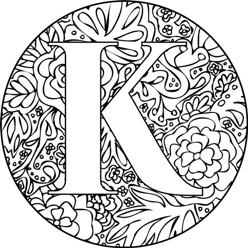 Download Mandala Monogram Letter K Svg File Svg Designs Svgdesigns Com