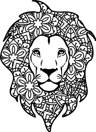 Download Zentangle Lion Svg File Svg Designs Svgdesigns Com