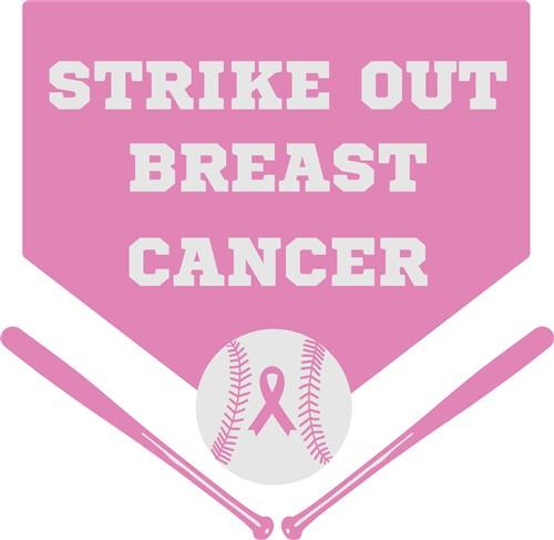 Strike Out Cancer SVG Digital File, Breast Cancer Svg, Baseball Svg