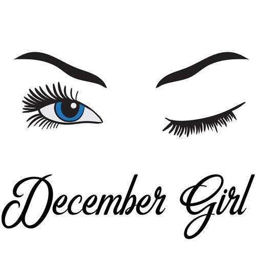 Download Winking December Girl Svg File Svg Designs Svgdesigns Com