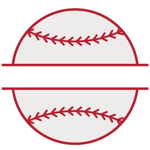 Baseball SVG, Distressed Split Baseball, Softball