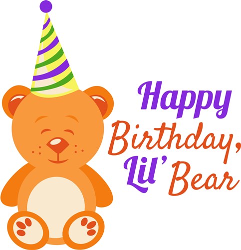 Download Happy Birthday Lil Bear Svg File Svg Designs Svgdesigns Com
